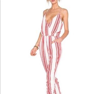 Lovers and Friends jubilee jumpsuit in red stripe